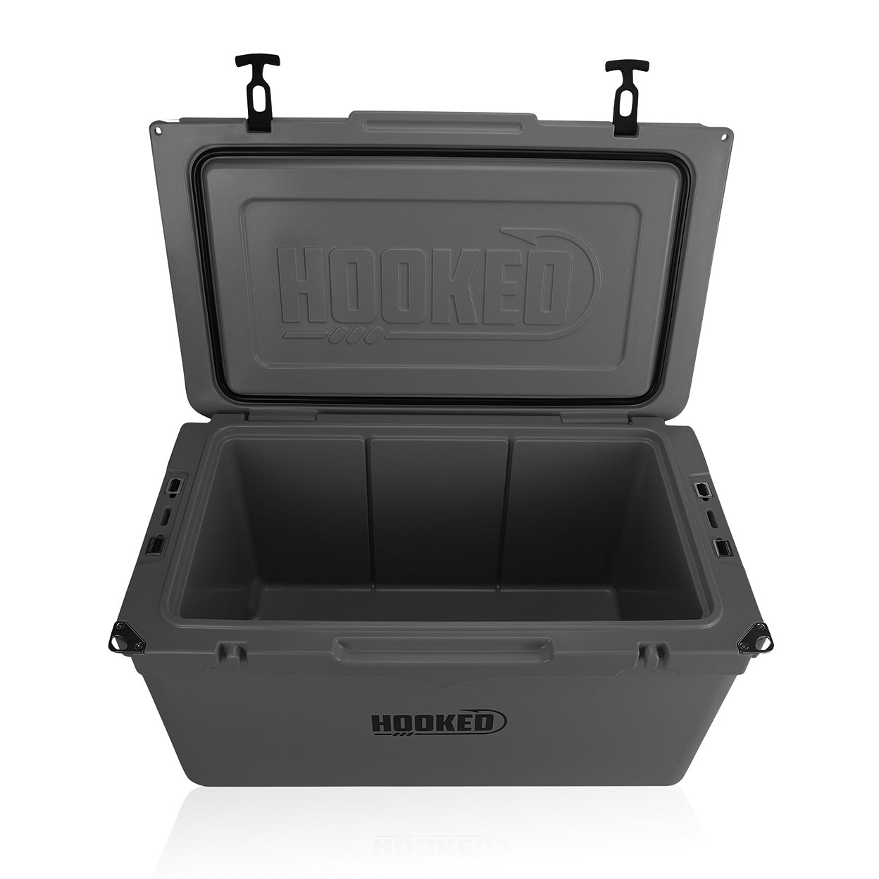 open Front image of Slate Gray cooler.