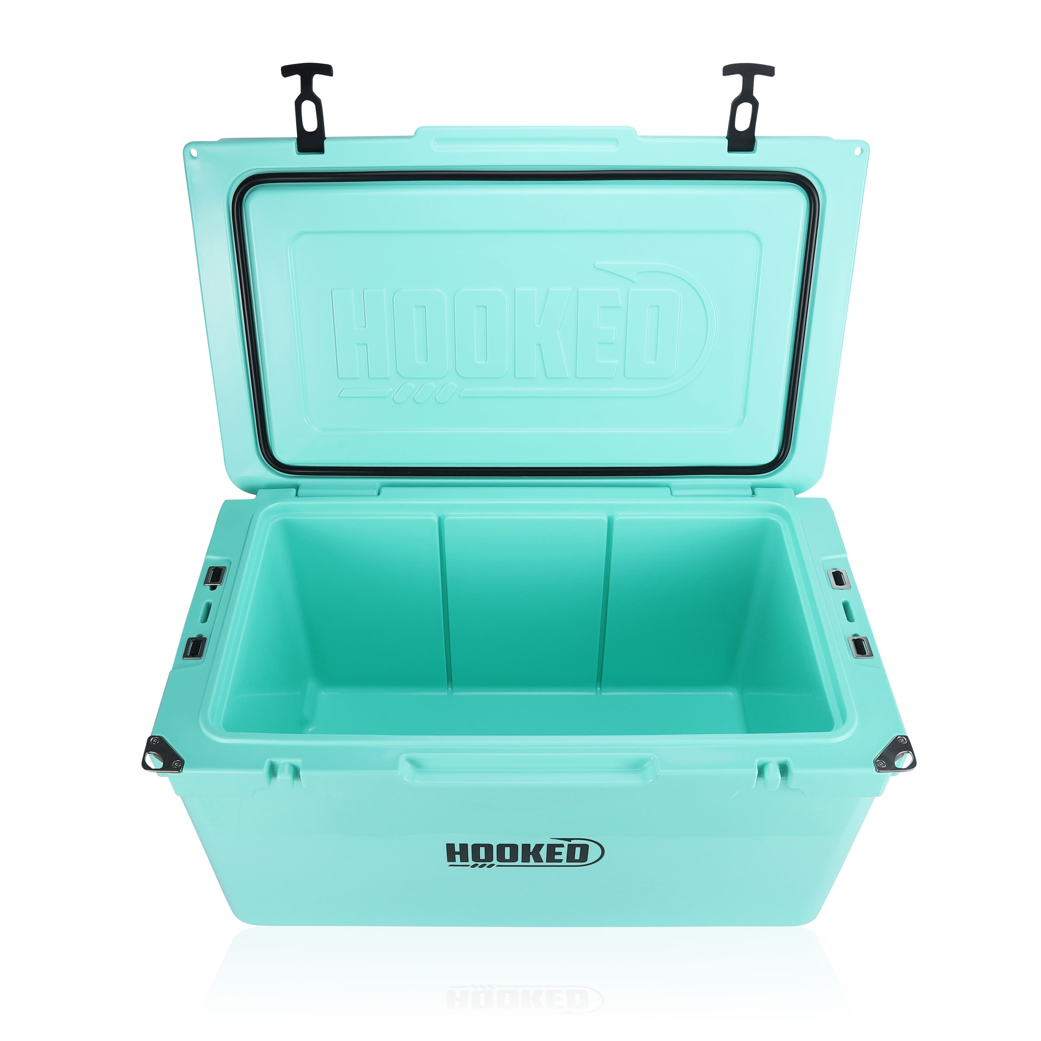 open Front image of Seafoam cooler.