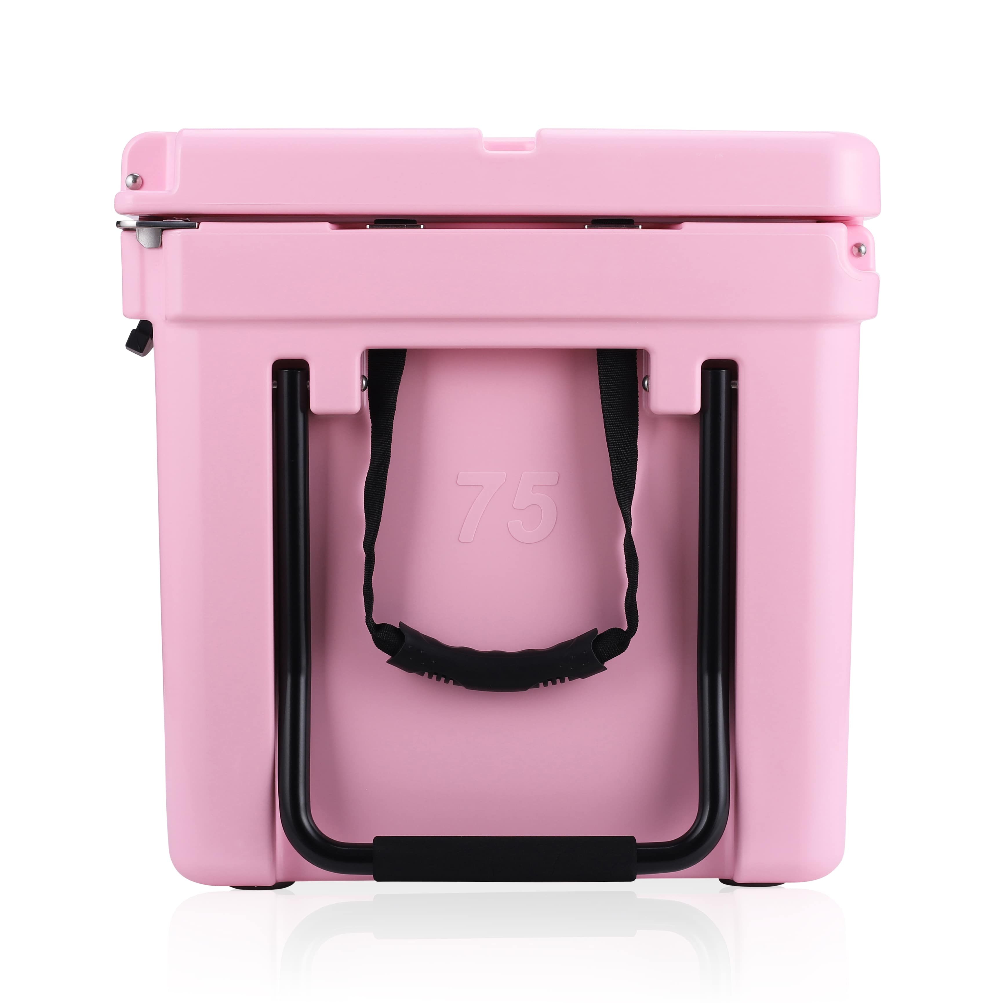 side image of Pink cooler.