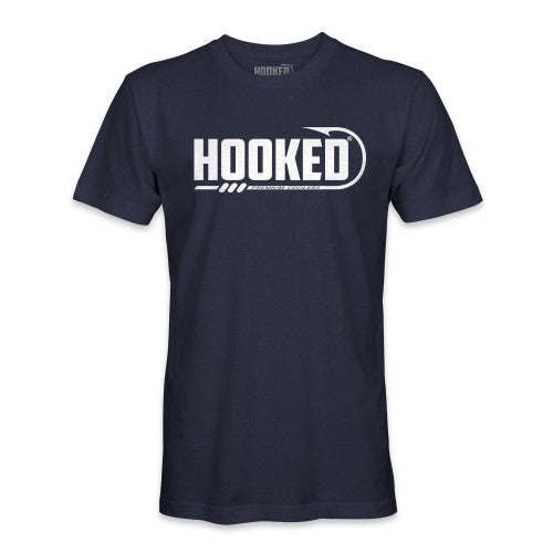 Front Navy color shirt with Hooked logo