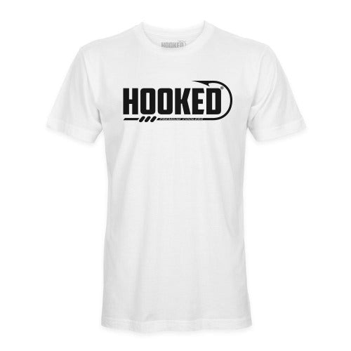 Front white colored shirt with Hooked logo